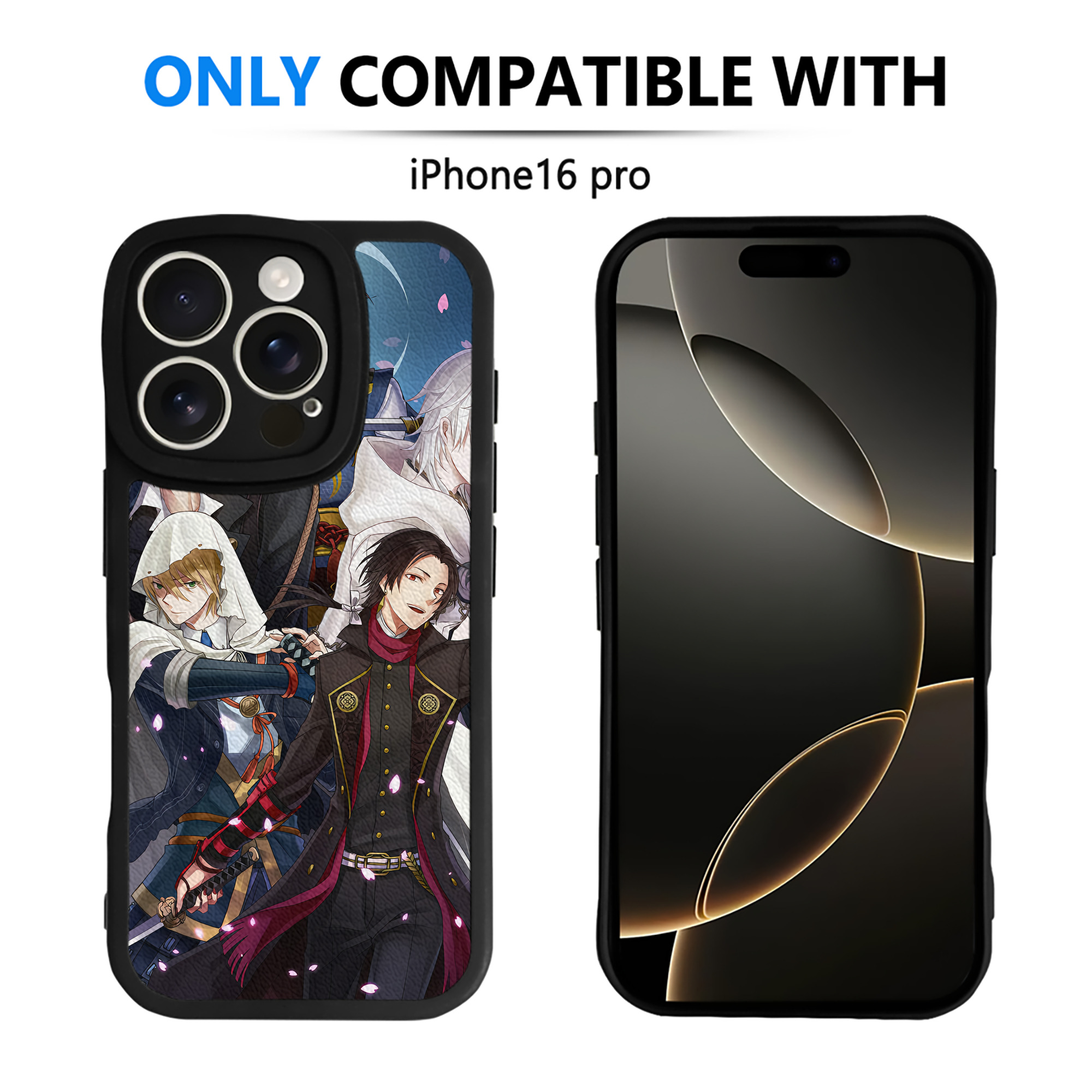 （画像用） 刀剣乱舞 Touken Ranbu 【iPhone 16シリーズ対応】シリコンスマホケース（レザー調） 材質：シリコン
